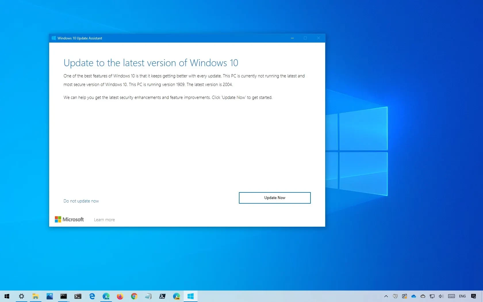 Windows 10 Update Assistant — captura de tela 1